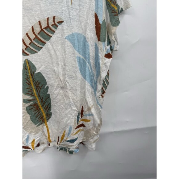 Cynthia Rowley 100% Linen Colorful Too Women 2X Tropical Vacation Beach - Picture 7 of 8